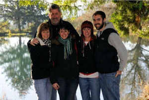 Family visiting Loch Lolly